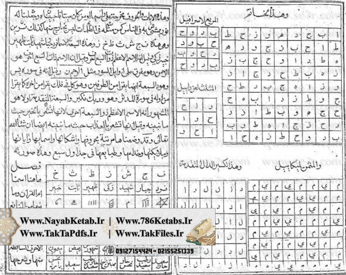 علم الجفر, علم جفر, کواکب و نجوم علم الجفر, علم جفر, کواکب و نجوم